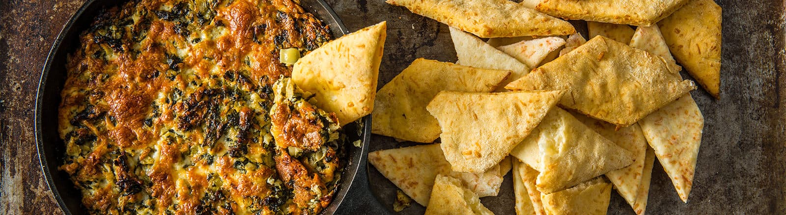 Traeger Recipe – Baked Artichoke Dip with Homemade Flatbread