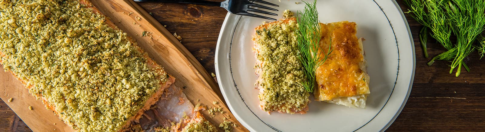 Traeger Recipe – Slow Roasted Wild Salmon with Cheesy Scalloped Potatoes