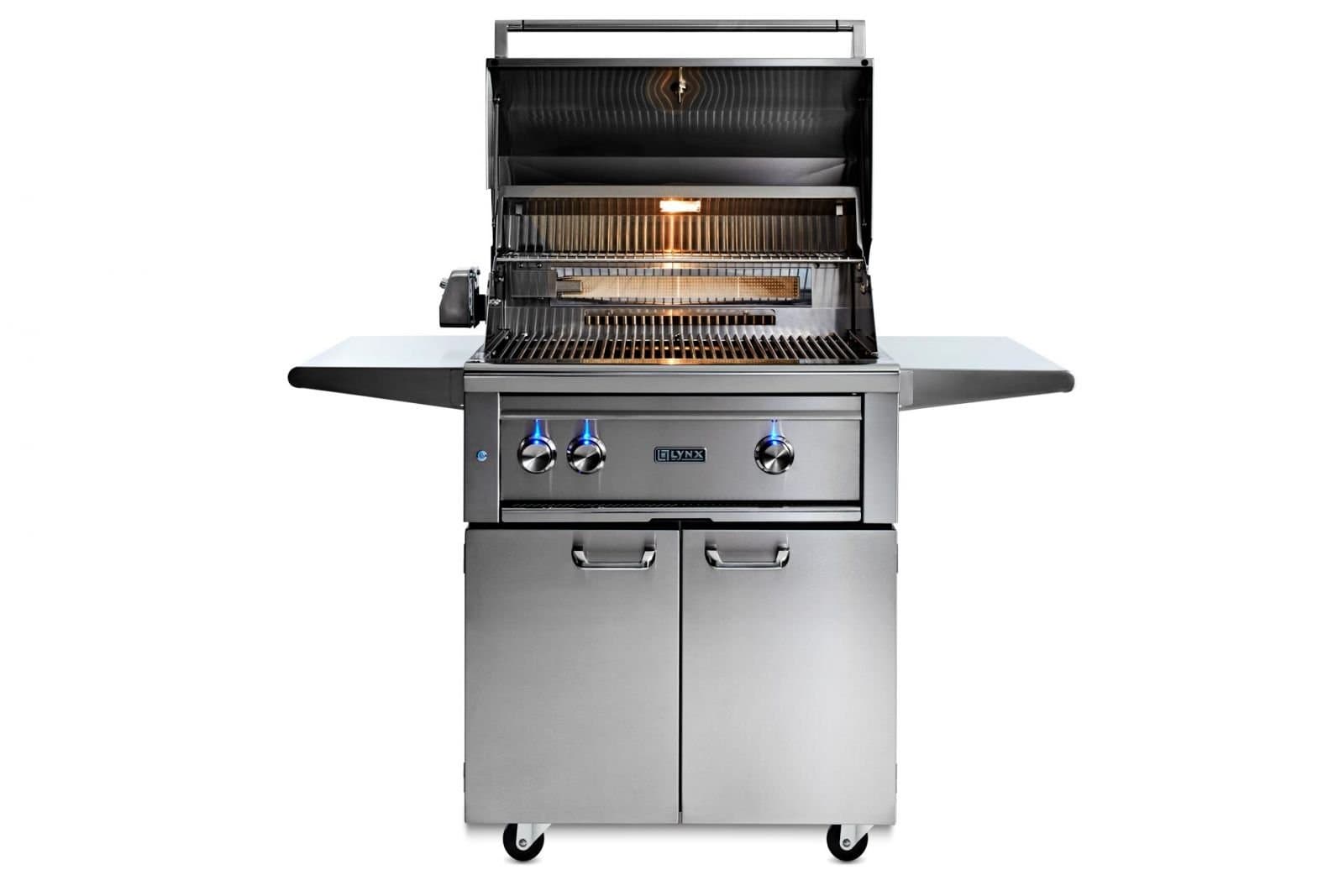 30” PROFESSIONAL FREESTANDING GRILL WITH ALL TRIDENT INFRARED BURNERS AND ROTISSERIE (L30ATRF) thumbnail 2