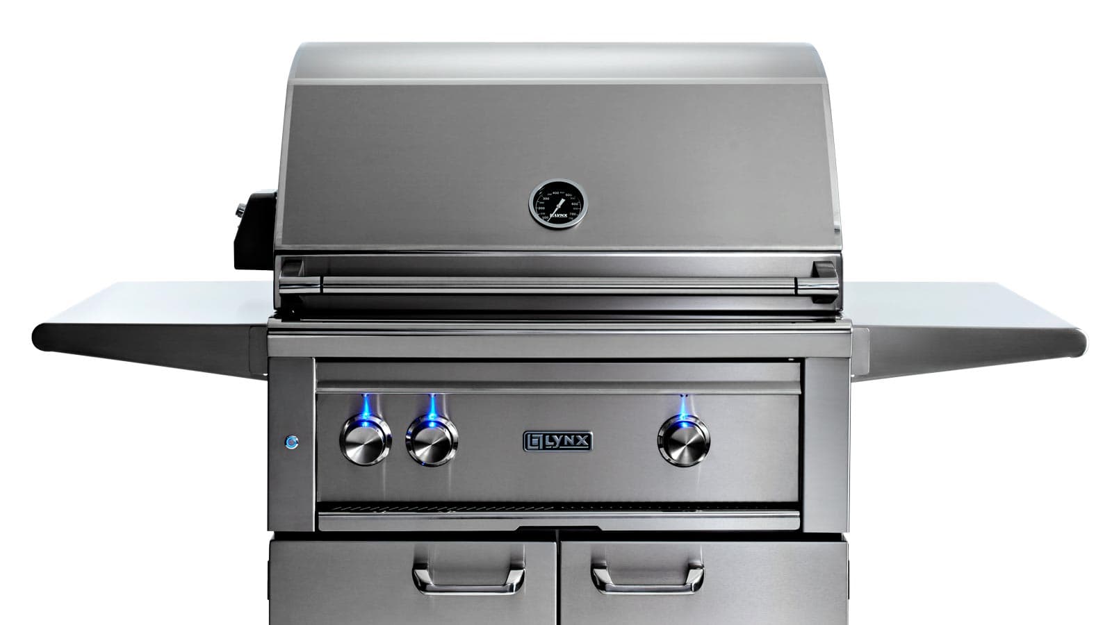 30” Professional Freestanding Grill with 1 Trident Infrared Burner and 1 Ceramic Burner and Rotisserie (L30TRF)