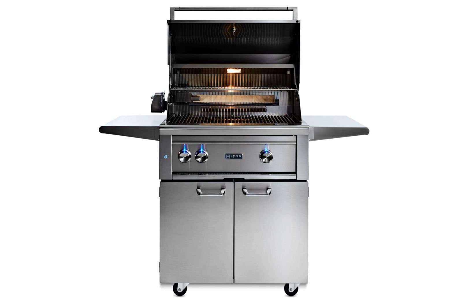 30” Professional Freestanding Grill with 1 Trident Infrared Burner and 1 Ceramic Burner and Rotisserie (L30TRF) thumbnail 2