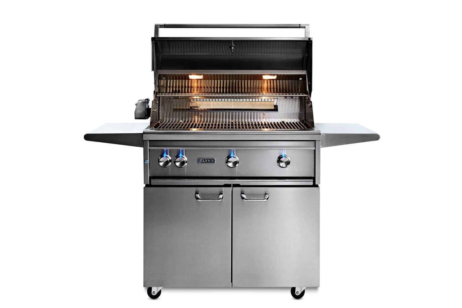 36” PROFESSIONAL GRILL FREESTANDING WITH ALL TRIDENT INFRARED BURNERS AND ROTISSERIE (L36ATRF) thumbnail 2