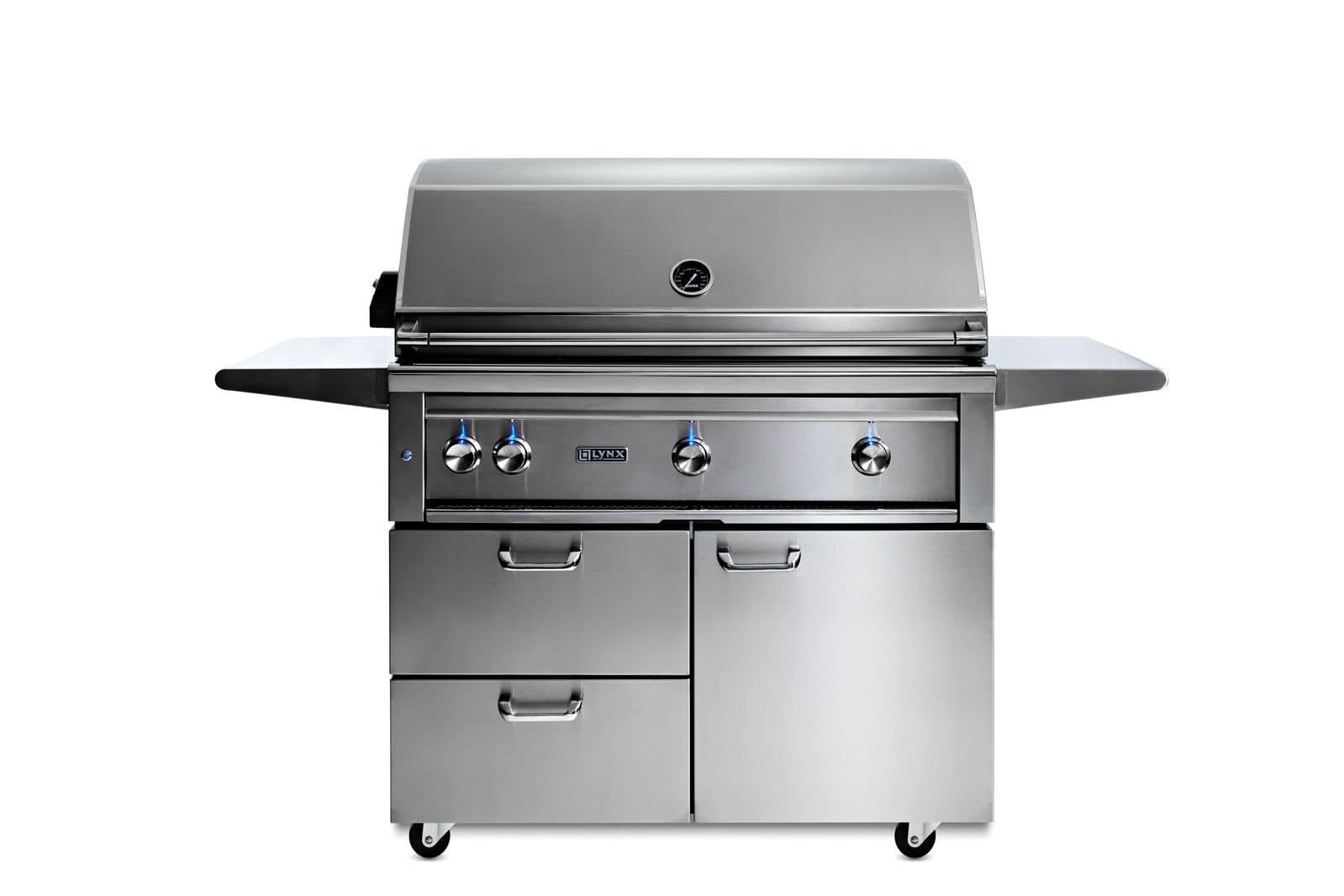 42” PROFESSIONAL FREESTANDING GRILL WITH ALL TRIDENT INFRARED BURNERS AND ROTISSERIE (L42ATRF) thumbnail 2