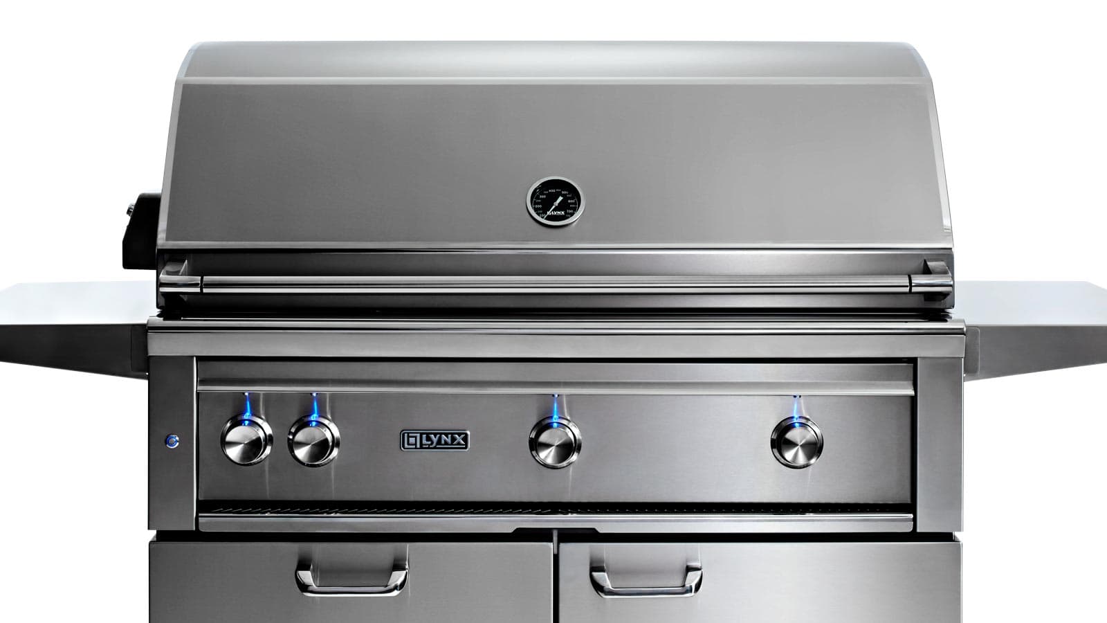 42” Professional Freestanding Grill with 1 Trident Infrared Burner and 2 Ceramic Burners and Rotisserie (L42TRF)