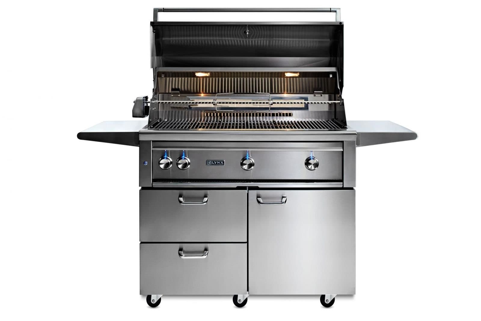 42” Professional Freestanding Grill with 1 Trident Infrared Burner and 2 Ceramic Burners and Rotisserie (L42TRF) thumbnail 3
