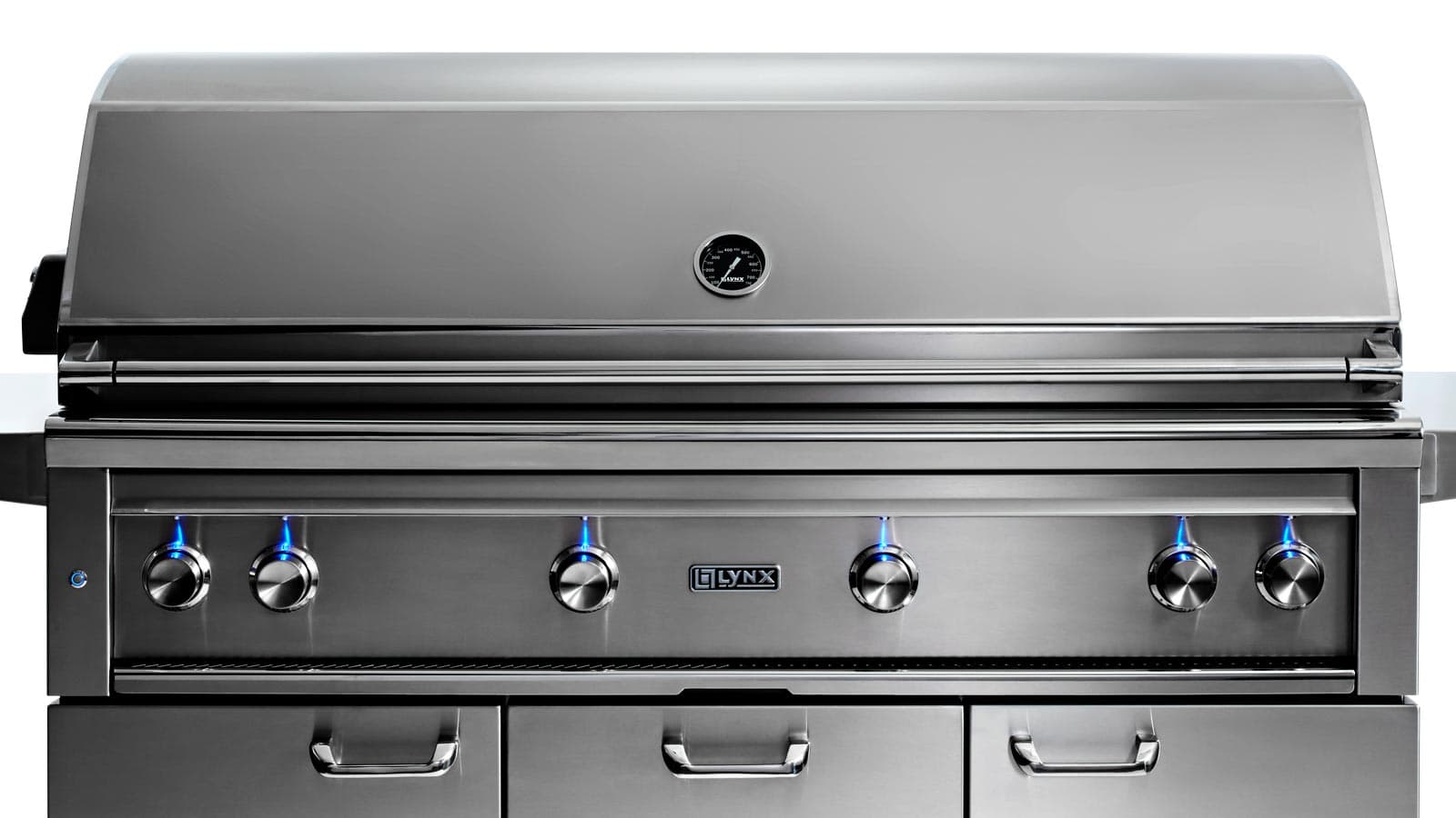 54” Professional Freestanding grill with 1 trident infrared burner and 3 ceramic burners and rotisserie (L54TRF)