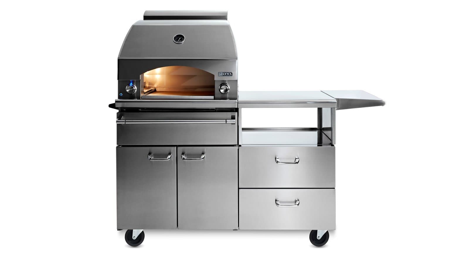 30" NAPOLI OUTDOOR OVEN ON MOBILE KITCHEN CART (LPZAF) thumbnail 2