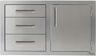 Alfresco 32-Inch Combo Door and Drawers Left