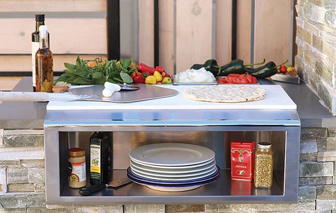 Alfresco Pizza Prep and Garnish Center