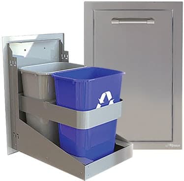 Alfresco Single Bin Trash Center