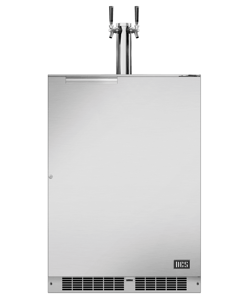 24" Dual Tap Outdoor Beer Dispenser, Right Hinge