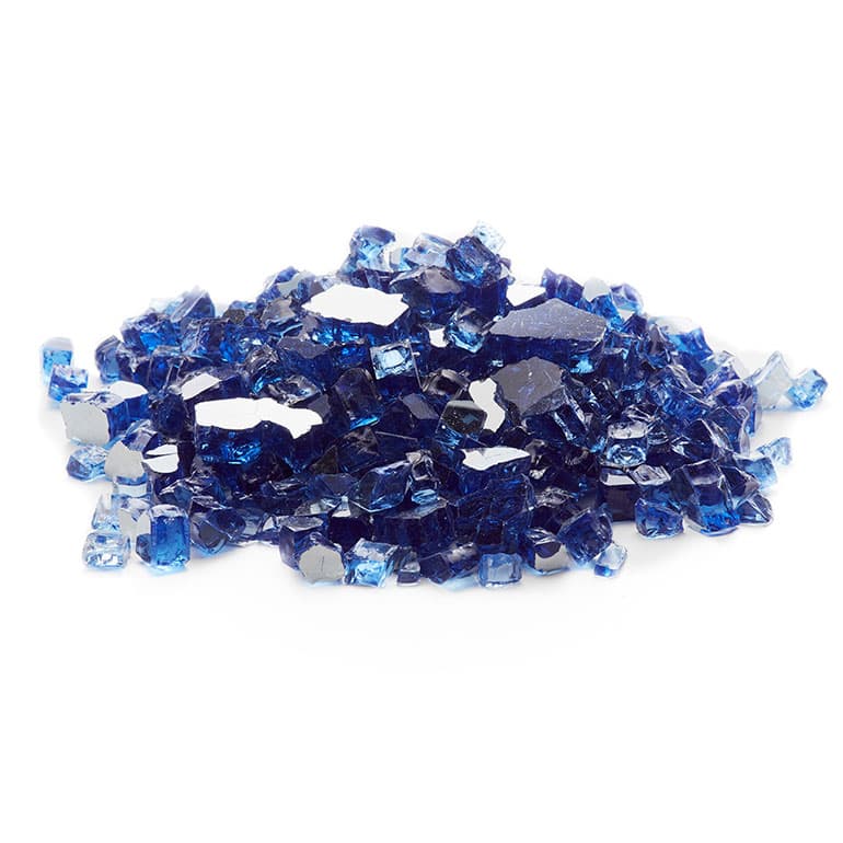 Cobalt Blue Reflective Fire Glass 1/2"