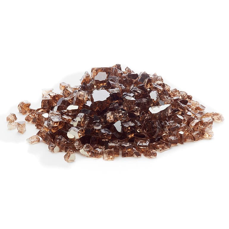 Copper Reflective Fire Glass 1/2"