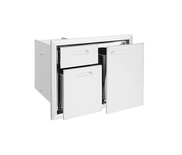 Lynx 30” VENTANA™ Trash Center & Double Drawers