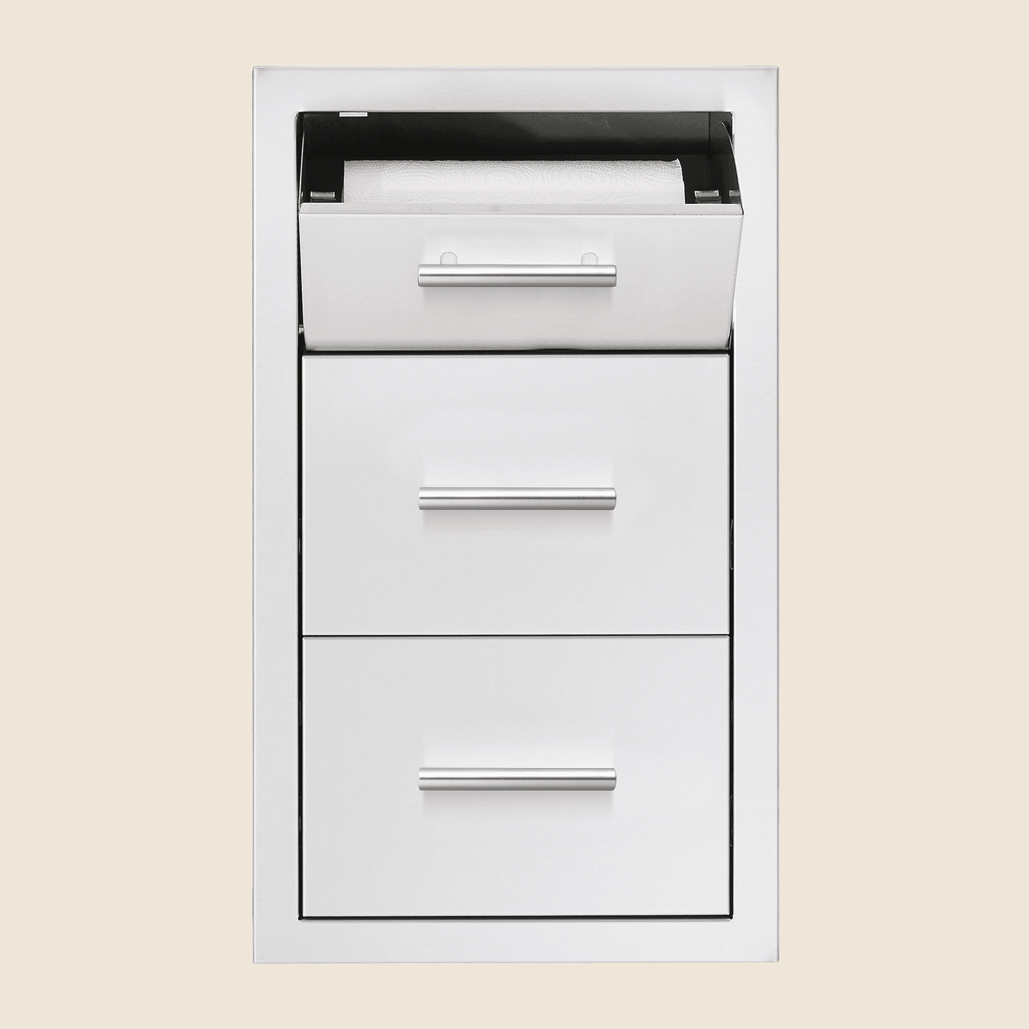 17" Vertical 2-Drawer & Paper Towel Holder Combo