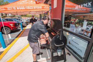 Thomas at the Traeger Wood Fire Grill Tent in Las Vegas, Nevada - BBQ Concepts Grand Opening