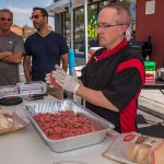 Chef Phillip Dell Preparing Hamburger Patties