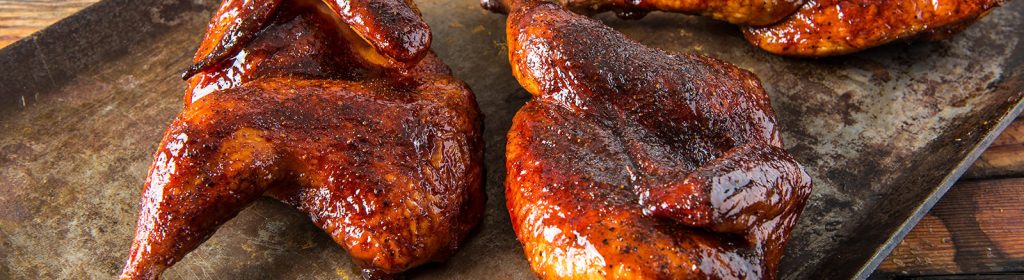 Traeger Recipes - BBQ Halved Chickens Traeger Wood Pellet Grills