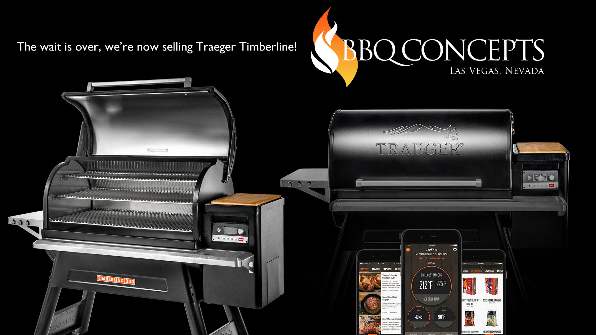 Traeger Timberline Wood Pellet Grill Promotional Advertisement - BBQ Concepts Las Vegas, Nevada