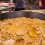 Garlic Herb Skillet Potato Cake by Chef Phillip Dell at the Ultimate Holiday Grilling Class