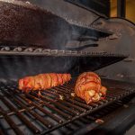 Smoking the Bacon Wrapped Pork Tenderloin with Morello Cherry Sauce