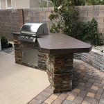 Custom Outdoor Barbecue Island with Dekton Kadum Counter-top