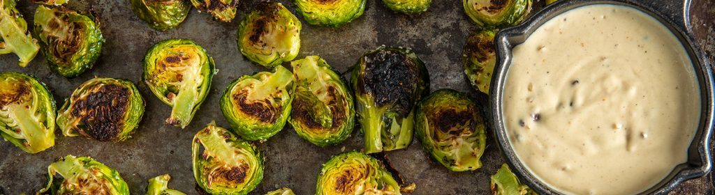 Traeger Recipe - Roasted Brussels Sprouts Cheddar Cream Traeger Wood Pellet Grills