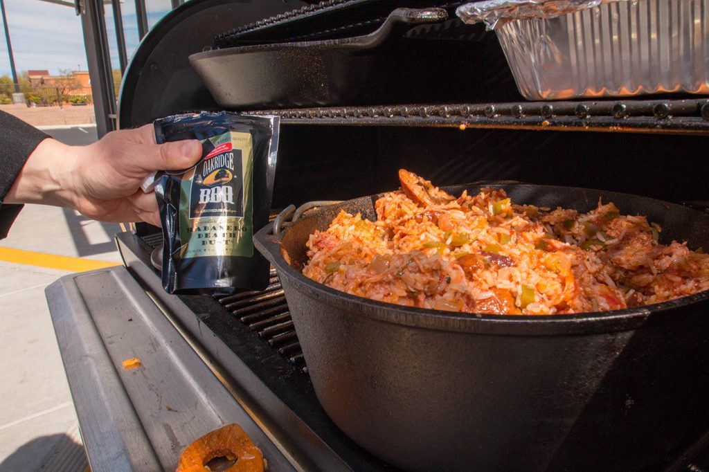 Chef Phillip Dell Using Oakridge BBQ Habanero Death Dust for Jambalaya