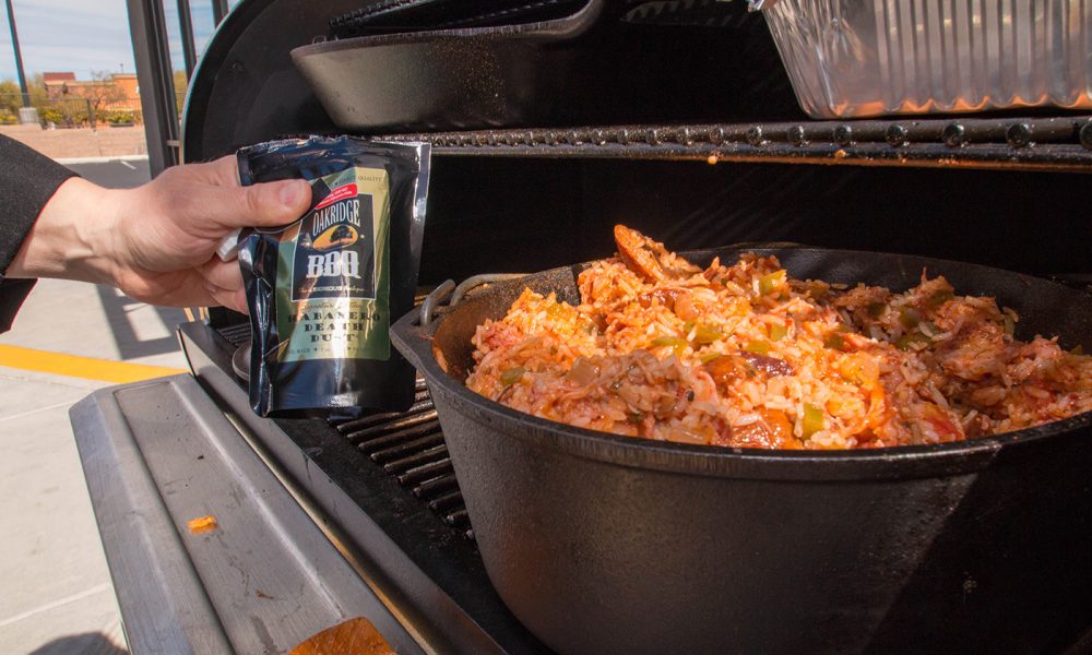 Chef Phillip Dell Using Oakridge BBQ Habanero Death Dust for Jambalaya